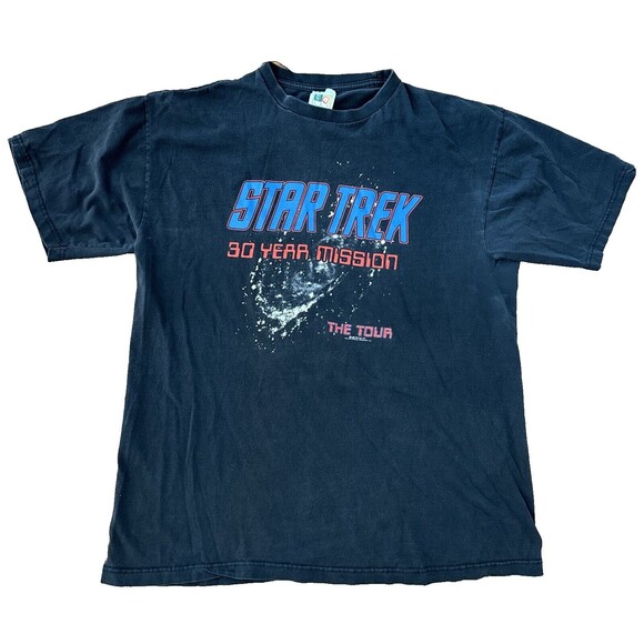 Star Trek 30 Year Mission The Tour 1996 T Shirt 90s vintage Huntsville AL XL - Picture 1 of 9